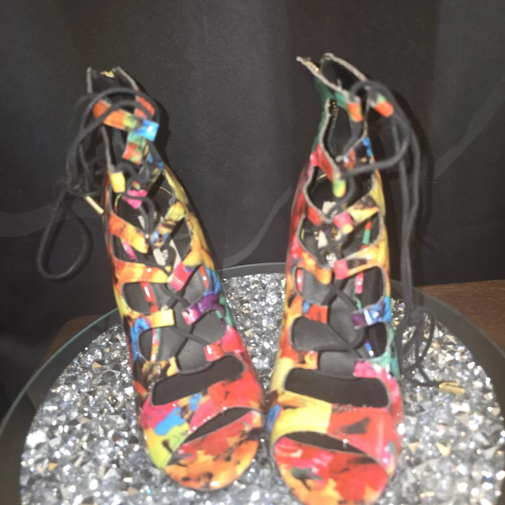 Steve Madden Multicolor Strappy Heels - Picture 6 of 6